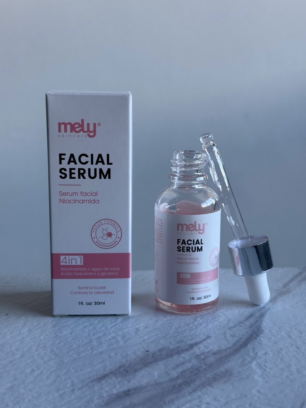 Serum facial niacinamida - Mely 4 en 1
