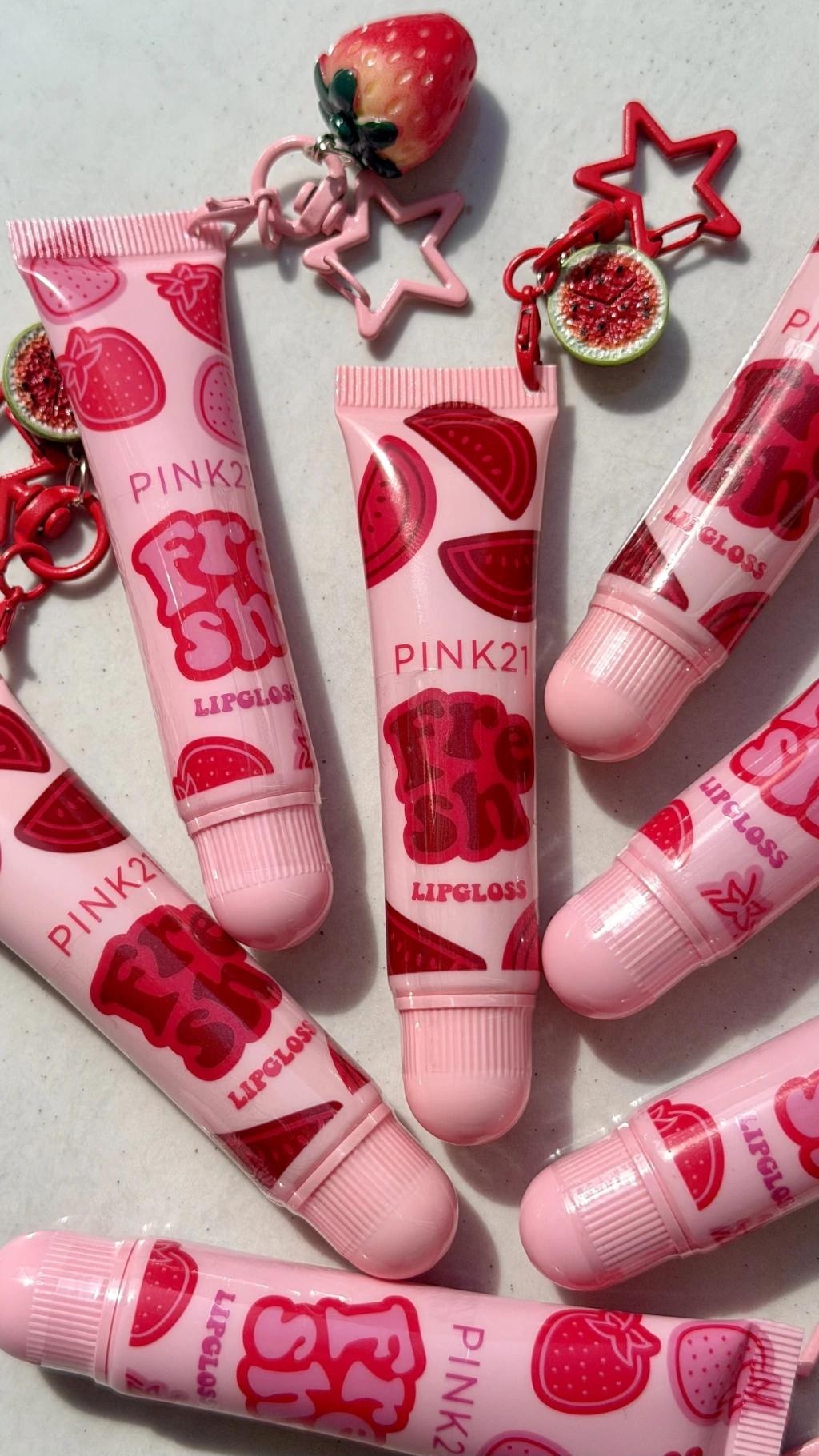 Lipgloss fresh con llaverito - Pink 21