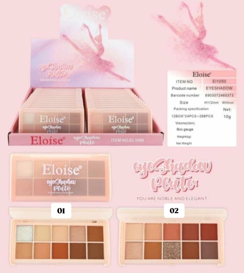 Paleta de sombras x10 eloise