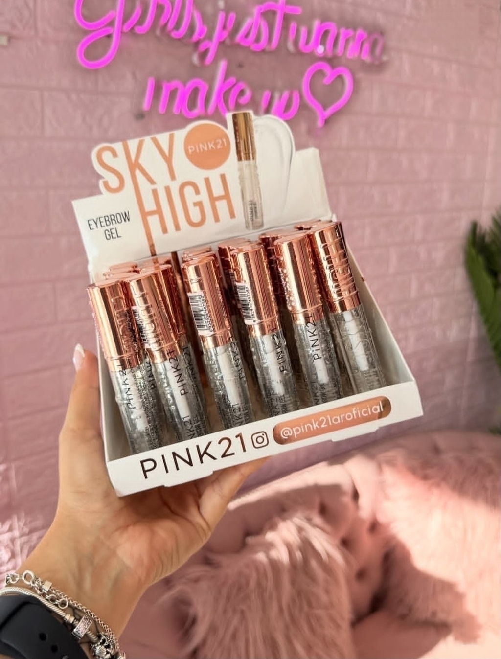 Gel para pestañas y cejas Sky High- Pink 21